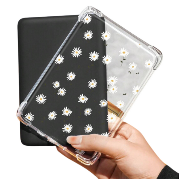 Funda Kindle Basic 2024 - 11va Gen Transparente con Flores