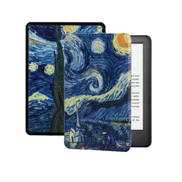 Funda Kindle Basic 2024 - 11va Gen Diseño Noche Estrellada