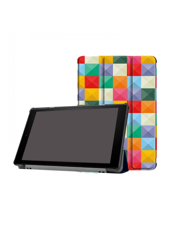 Funda Kindle Fire 7 Cuadro de colores