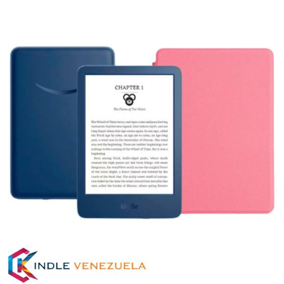 Kindle 2022 16GB Denim + Funda Color Rosado