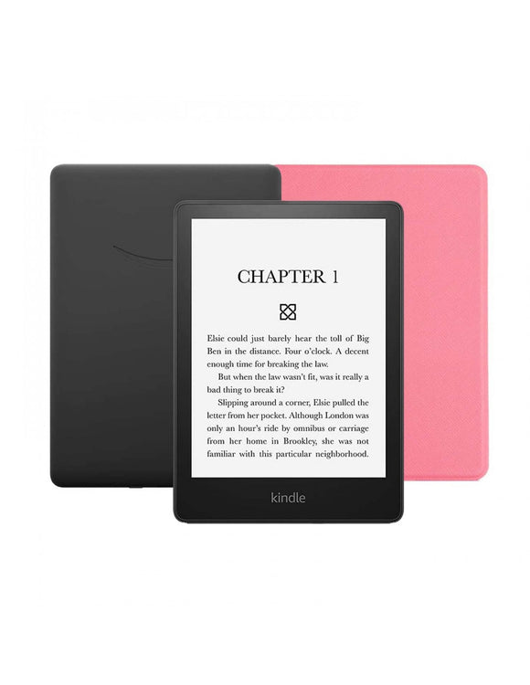 Kindle Paperwhite Waterproof 2021 8GB Negro + Funda Color: Rosado