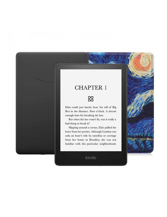 Kindle Paperwhite 2021 de 16 GB Negro + Funda Diseño Noche Estrellada