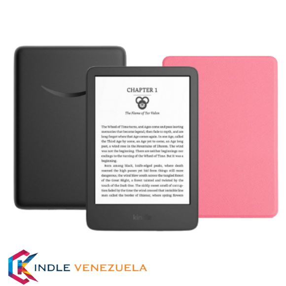 Kindle 2022 16GB Negro + Funda Color Rosado